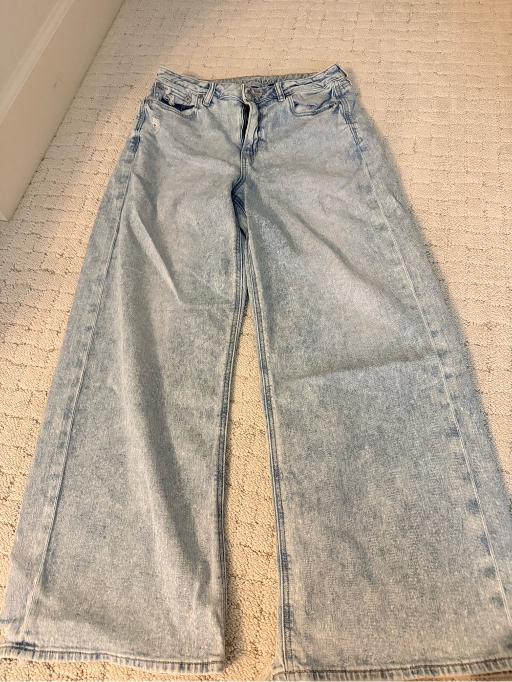 American Eagle Outfitters Light Blue Wide Leg Jeans